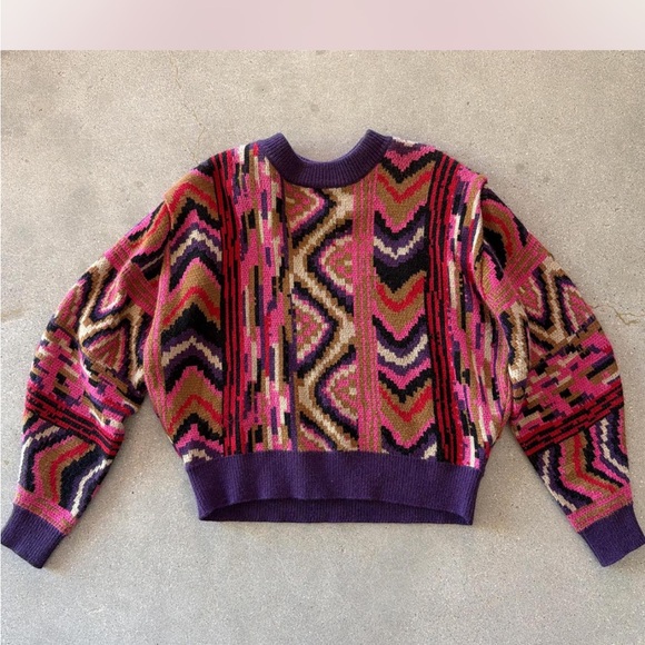 FARM Rio Multicolor Zigzag Sweater - Picture 1 of 2
